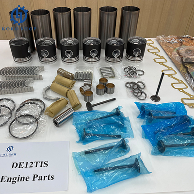Doosan De12tis Tamir Yeniden Yapı Kit Tam motor Parçalar Liner Kit İtme Plağı Valf kılavuzu Valf koltuğu Valf kask